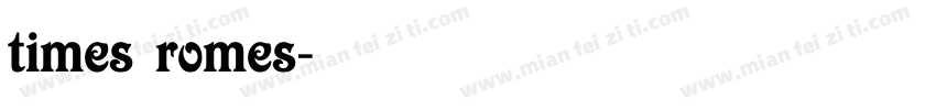 times romes字体转换